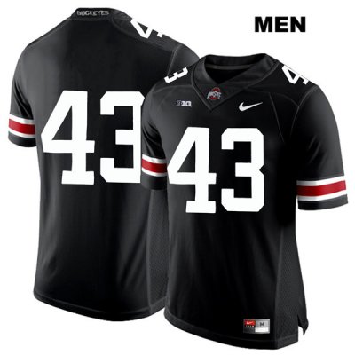 Men's NCAA Ohio State Buckeyes Robert Cope #43 College Stitched No Name Authentic Nike White Number Black Football Jersey QN20E74AO